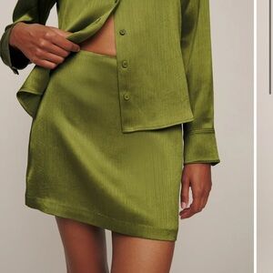 Reformation Veranda Satin Skirt